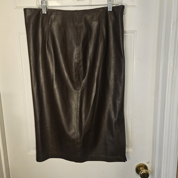 G.I.L.I. Dresses & Skirts - G.I.L.I. Dark Brown Leather Pencil Skirt
